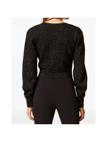 Sweter Twinset wełniany czarny