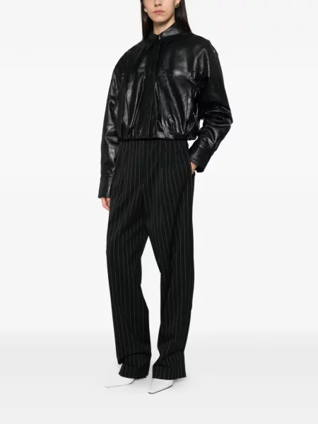 Decupat geanta de piele Sportmax negru