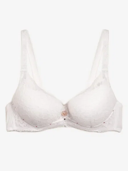 Sutien deschis cu dantelă și push-up Wifia bej