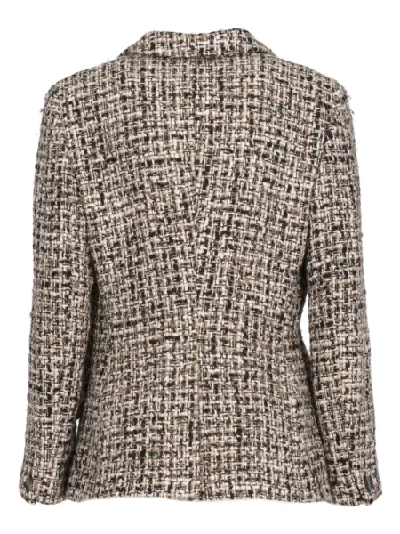 Tvídové jednořadé sako Prada Pre-owned hnědé