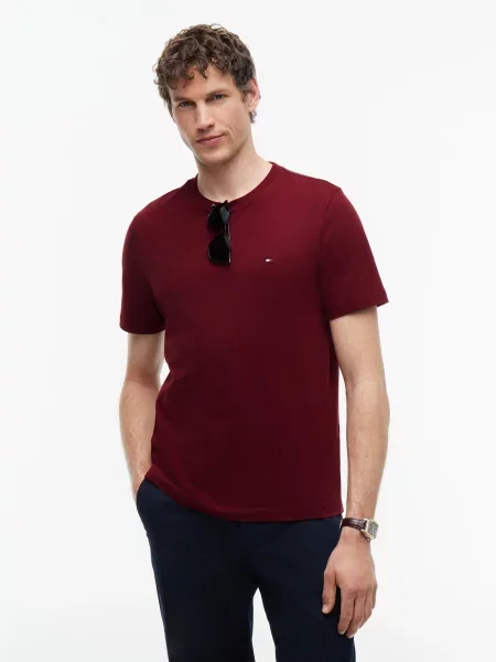 Tommy Hilfiger Tričko Ess Seasonal Bordová