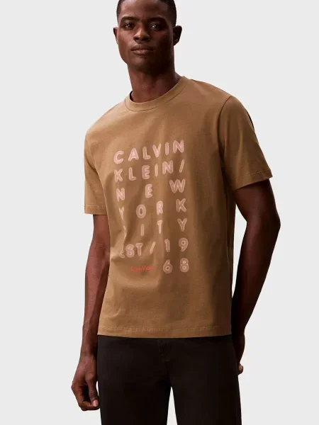 Футболка Calvin Klein Jeans коричнева