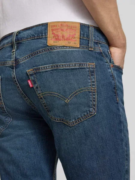 Levi's jeansy SLIM granatowe