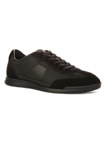 Sneakersy Hugo skórzane czarne