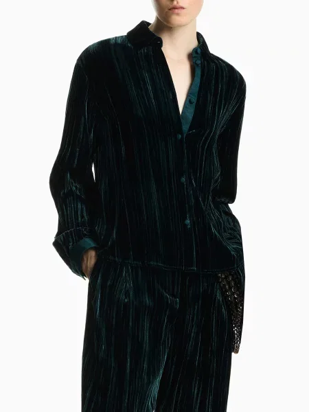 Повседневная рубашка Emporio Armani зеленая