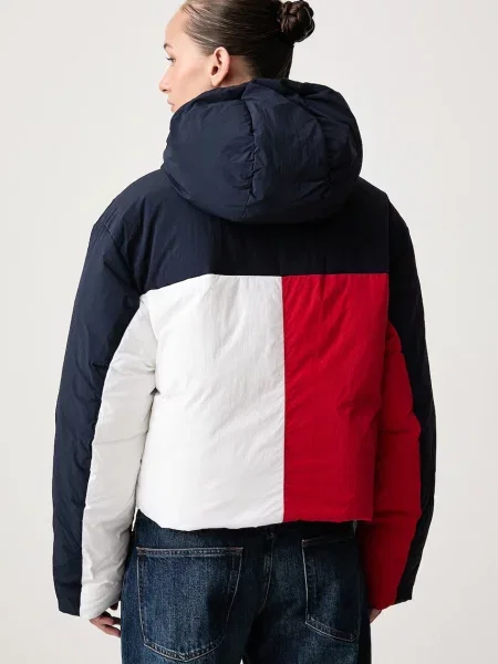 Tommy Jeans Kurtka zimowa Flag granatowy