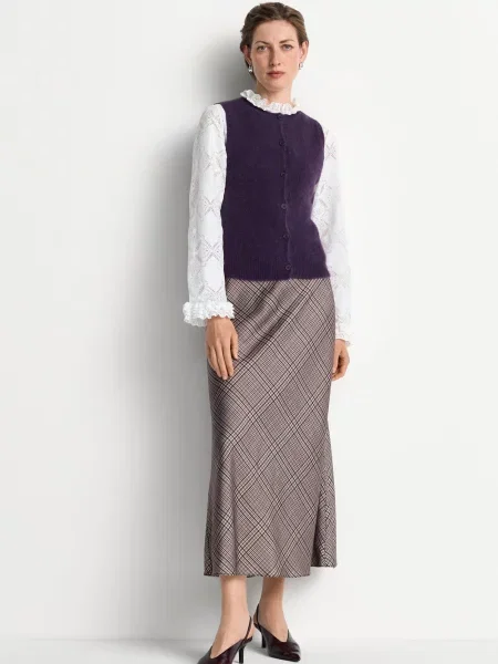 Rich & Royal Spódnica midi Kobiety brązowy|wielokolorowy 36 brązowa