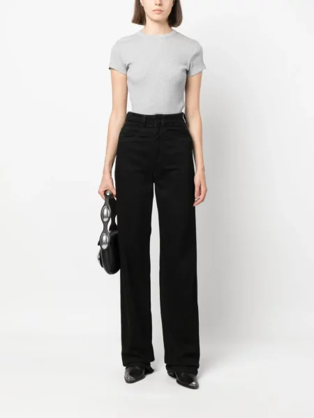 Briaunotas marškinėliai Isabel Marant pilka