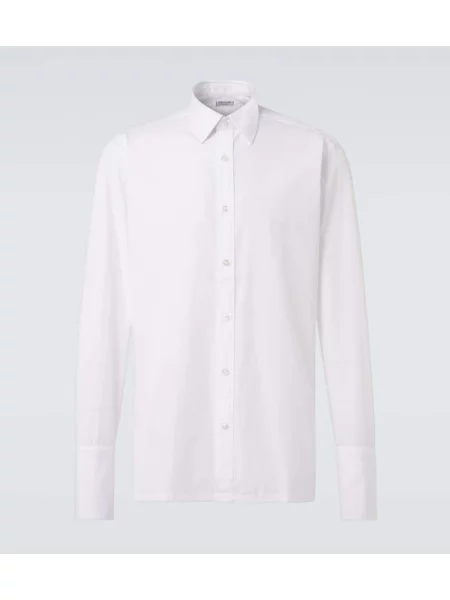 Poplínová košile Charvet bílá