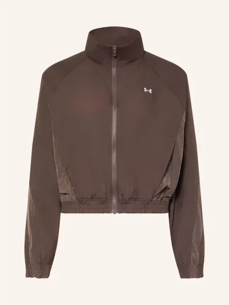 Under Armour Bunda Na Trénink Ua Icon Woven tmavě hnědá