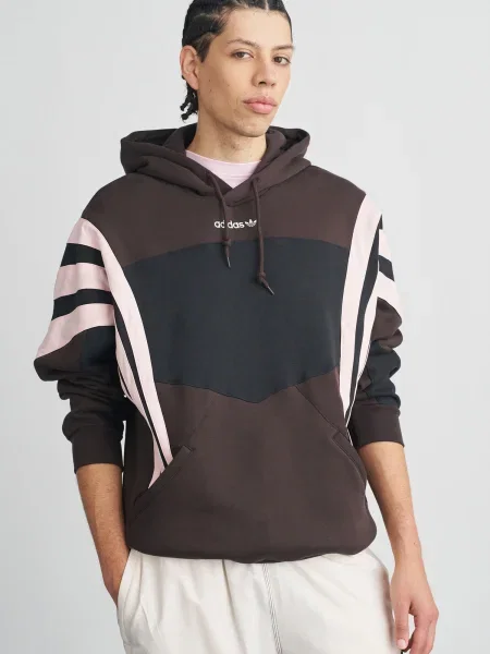 ADIDAS ORIGINALS Tréning póló SANTIAGO barna / fekete fehér