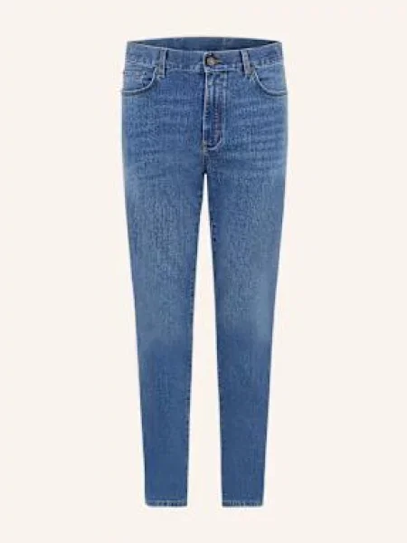 Zegna Jeansy City Slim Fit blau