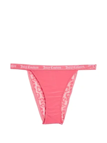 Nėriniuotos stringai Juicy Couture leopardinės juoda