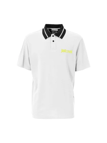 Koszulka polo Just Cavalli biała