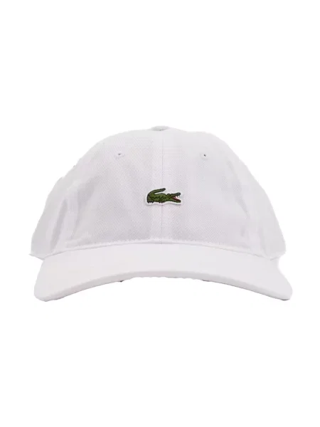 Czapka z daszkiem Lacoste white biała