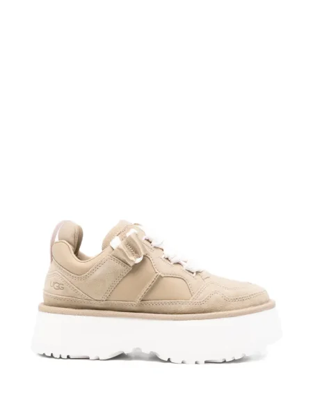 Sneakerși Ugg cu șireturi cu platformă din dantelă