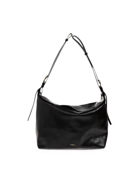 Torebka hobo Furla skórzana czarna