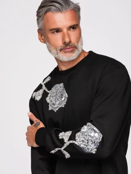 Geacă Ombre cu aplicații negru