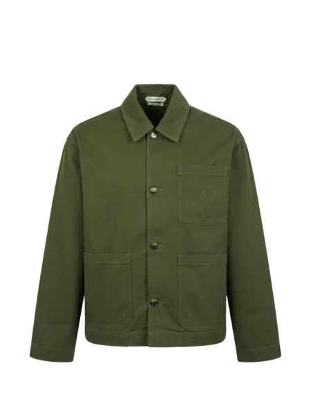 Geacă cămașă Jw Anderson cu broderie verde