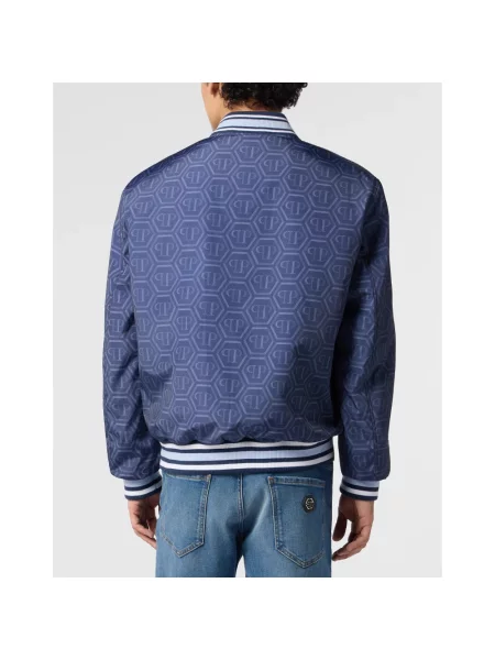 Kurtka bomber Philipp Plein niebieski