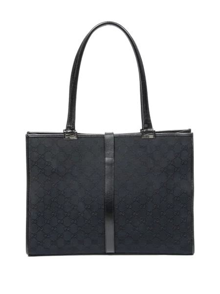 Žakárová kabelka Gucci Pre-owned černá