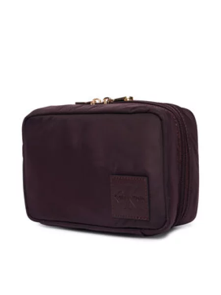Calvin Klein Kozmetični kovček Nylon Mix Cosmetic Pouch Rjava rdeča