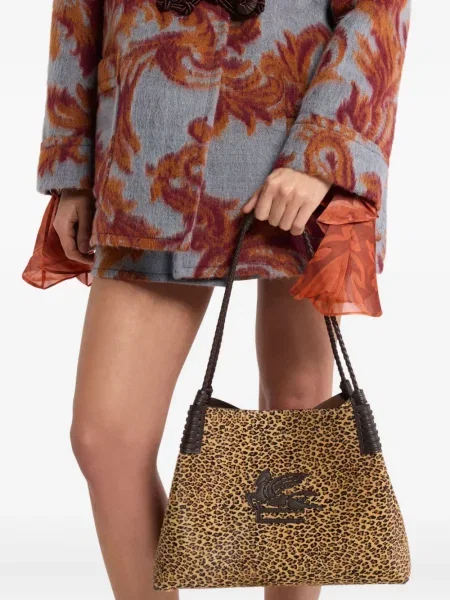 Geantă Etro cu imagine cu model leopard