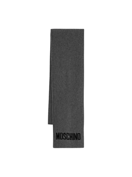 Moschino szalik z wełną szara