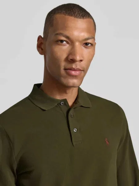 Koszulka polo o kroju regular fit z wyhaftowanym logo Polo Ralph Lauren oliwkowa