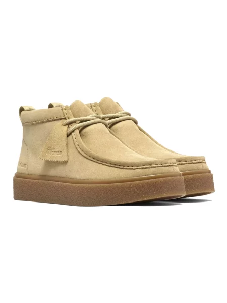 Botki Clarks zamszowe beżowe