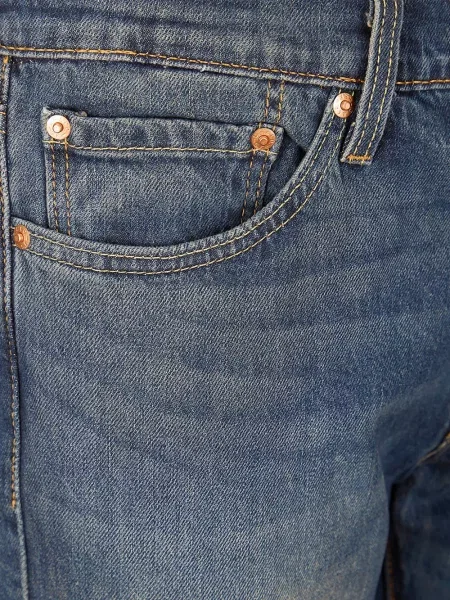 Cropp blugi drepți Levi's® zdrențuiți cu 5 buzunare albastru