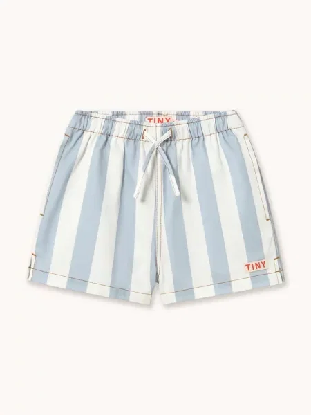 Tinycottons šortky STRIPES TWILL SHORTS modré
