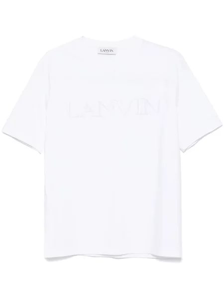 Tricou Lanvin cu broderie alb