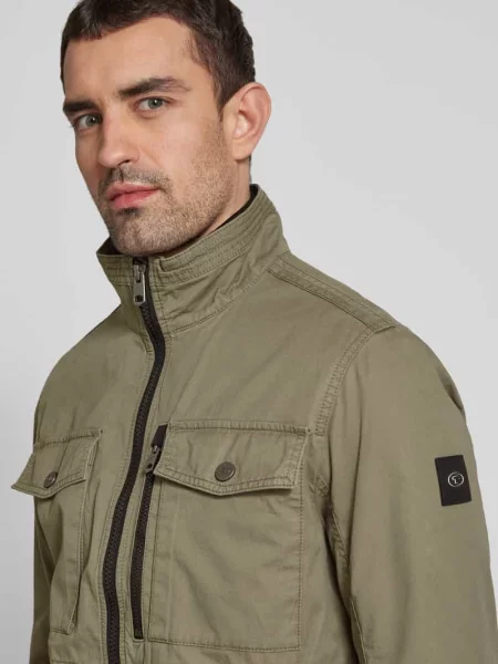 Kurtka polowa o kroju regular fit z czystej bawełny z nakładanymi na piersi Tom Tailor