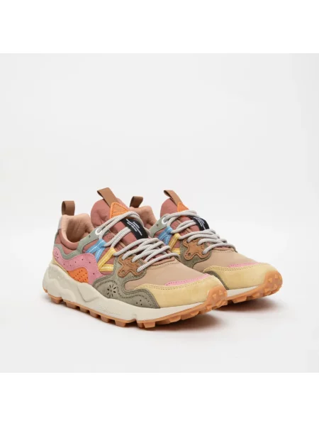 Sneakersy Flower Mountain skórzane w kwiatki szare