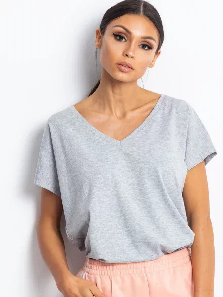 Tricou Basic Feel Good gri