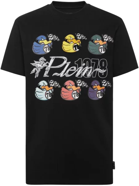 Tricou Philipp Plein cu imagine negru