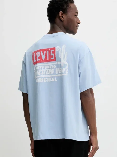 Tričko Levi's s potiskem modrá