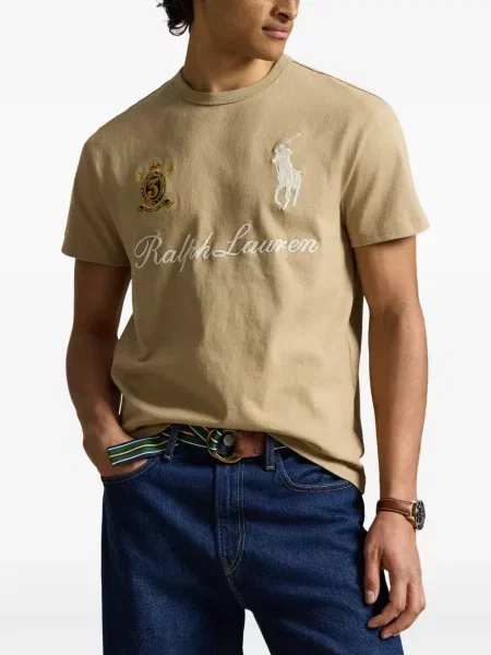 Τέντωμα καρό κιλότα Polo Ralph Lauren με κέντημα πράσινο