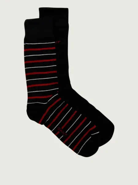 Gant Șosete MULTI STRIPE GIFT BOX negru