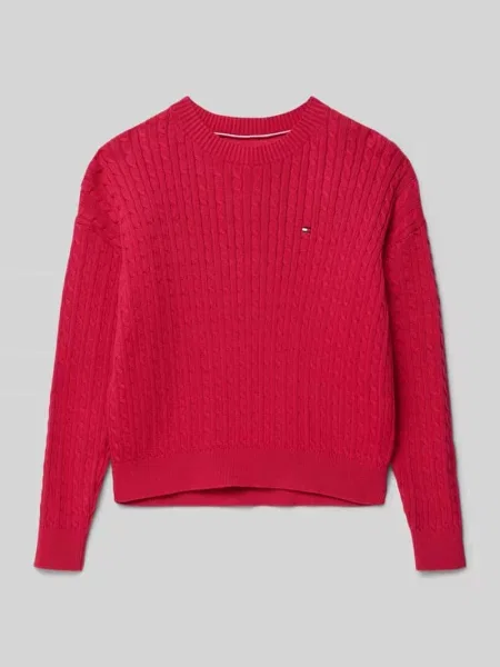 Sweter z dzianiny o kroju regular fit z czystej bawełny Tommy Hilfiger Teens