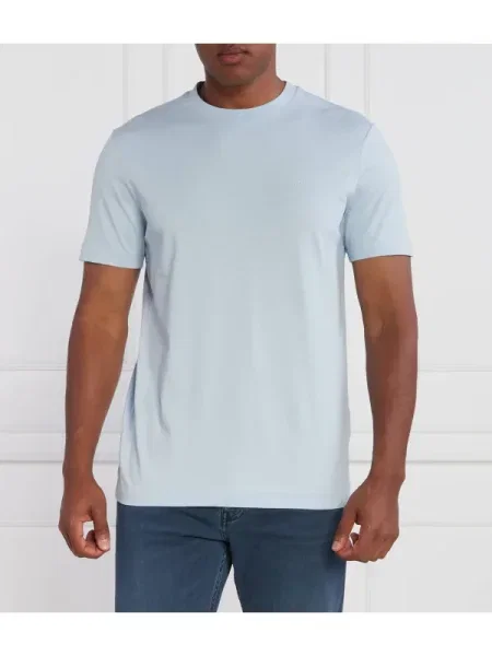 Boss Tricou Thompson Albastru celest negru