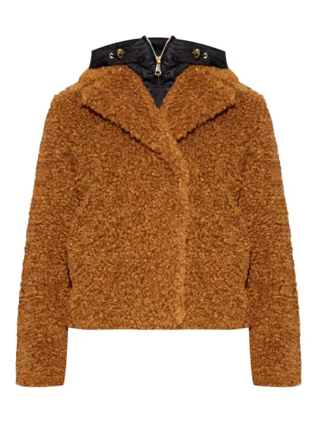 Kurtka Moncler z kapturem brązowa