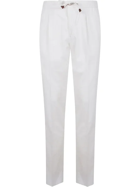 Pantaloni Incotex plisate alb