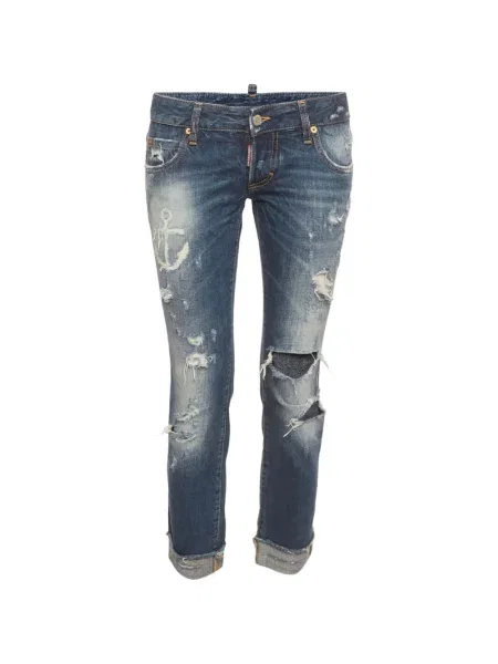 Blugi Dsquared2 zdrențuiți albastru