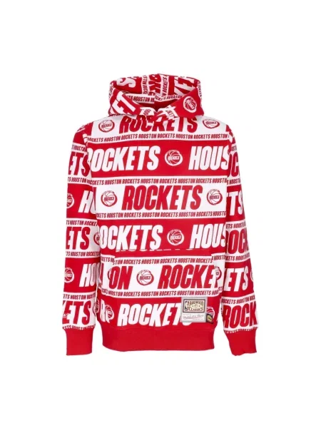 Bluza z kapturem Mitchell & Ness czerwona