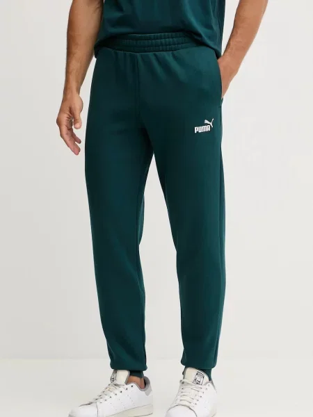 Спортен панталон Puma мъжки с изчистен дизайн зелено
