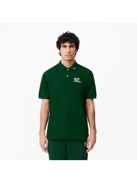 Lacoste Polo Classic Fit Z Bawełny Organicznej zielony
