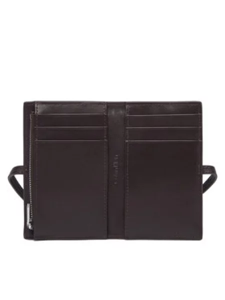 Calvin Klein Pénztárca Emblem Hw Pebble Wallet On Strap barna