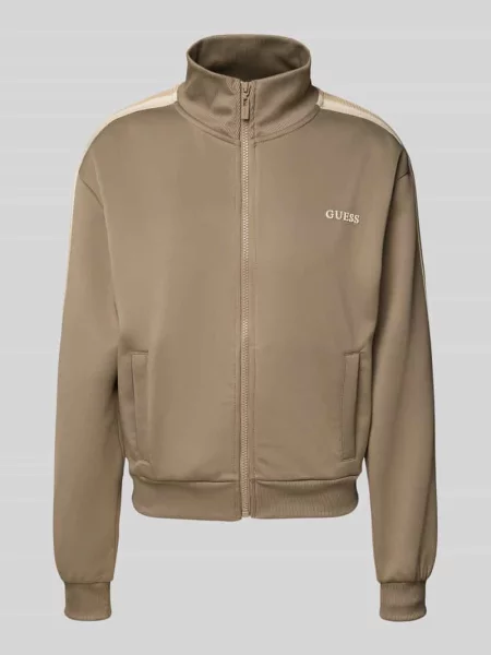 Guess bluza YARROW zielony z aplikacją beżowa